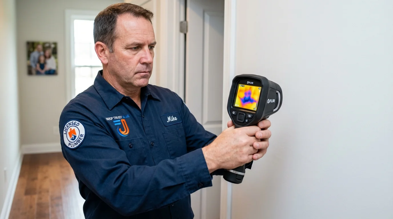 Thermal imaging leak detection by Johns Plumbing LLC in Centerport